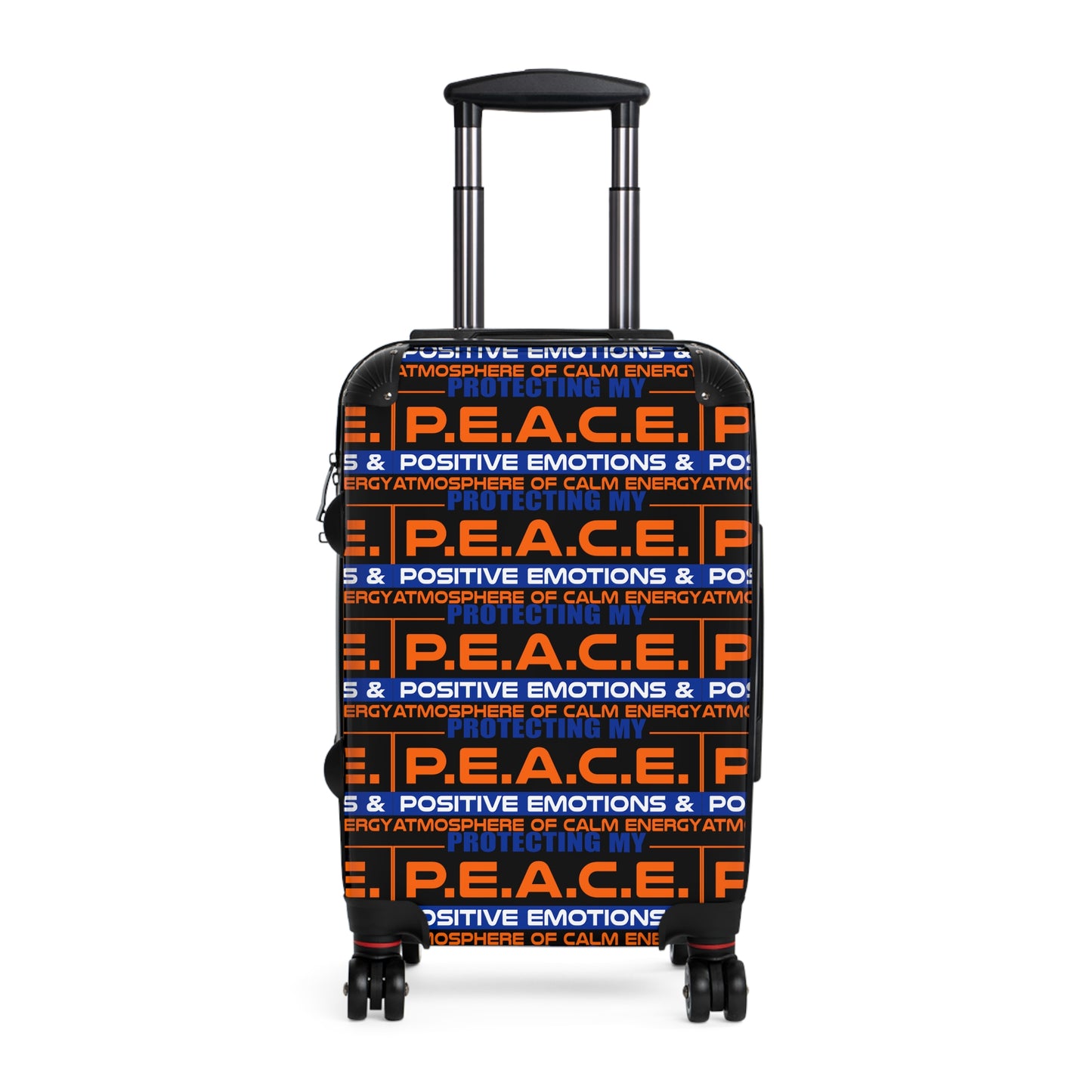 Protecting My Peace Stylish Carry-On Luggage with Motivational Design, Travel Bag for Vacation, Holiday Gifts, Peaceful Travel