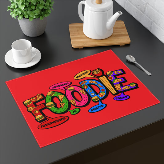 Foodie Placemat — Colorful Snack & Cuisine Word Art Table Mat