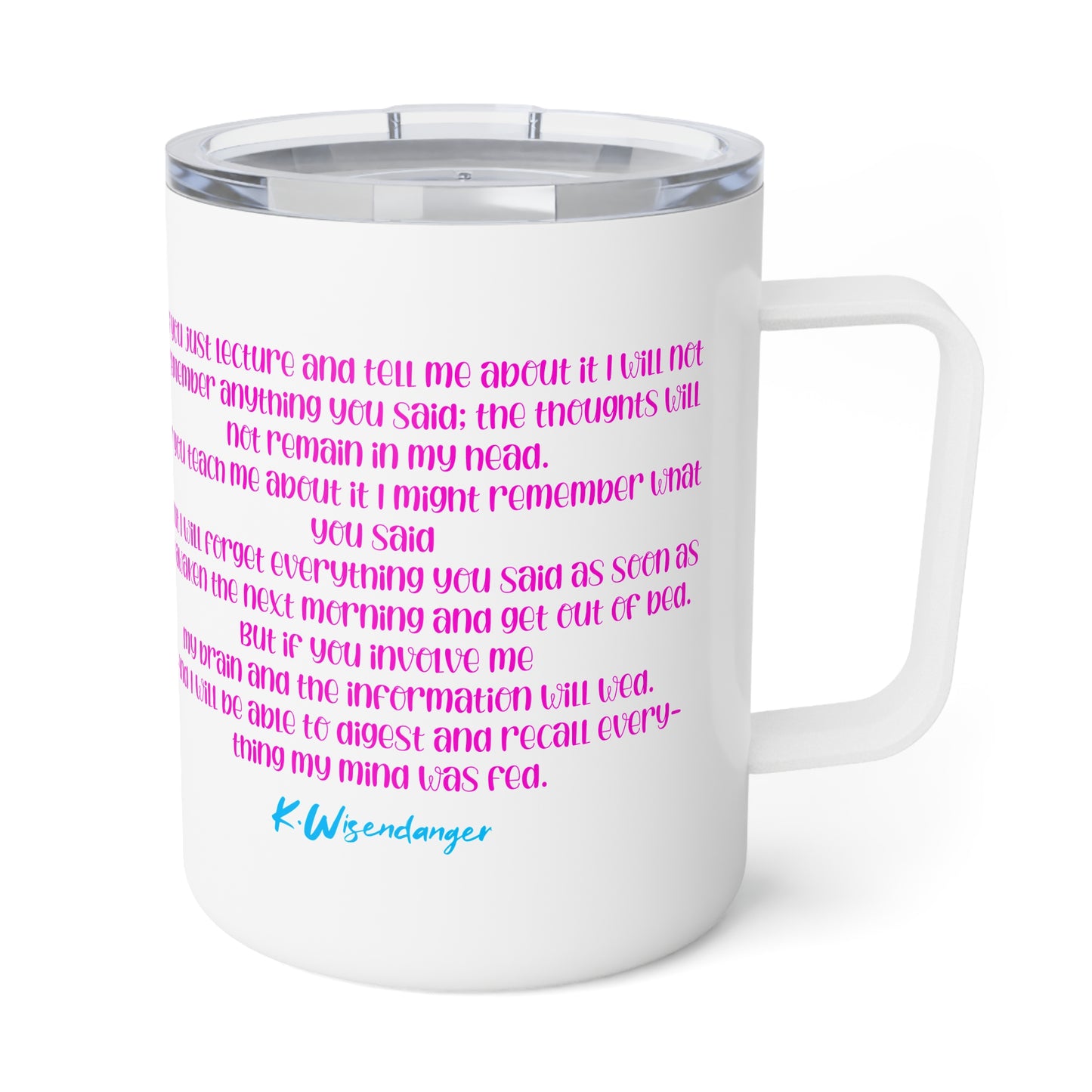 T.E.A.C.H.E.R. Teacher's Insulated Coffee Mug - Perfect Gift for Educators, Back to School, Teacher Appreciation, Motivational Beverage Container