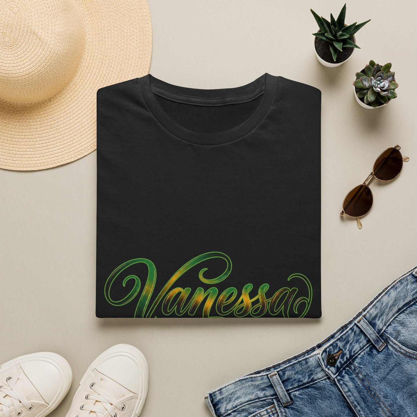 Name Script T-Shirt — "Vanessa" Cursive Personalized Tee