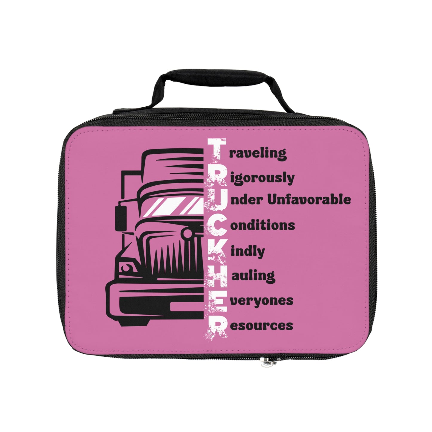 Truck Driver Lunch Bag — 'TRUCKHER' Acronym Design (Traveling Rigorously Under Unfavorable Conditions Kindly Hauling Everyone's Resources)