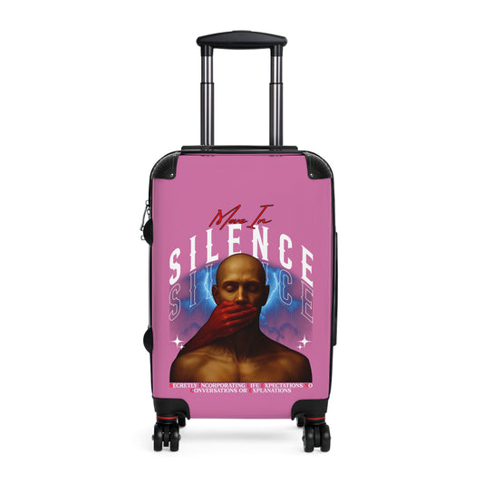 Move In S.I.L.E.N.C.E. (Secretly Incorporating Life Expectations No Conversations & Explanations) Artistic Suitcase with Empowering Design, Travel Luggage