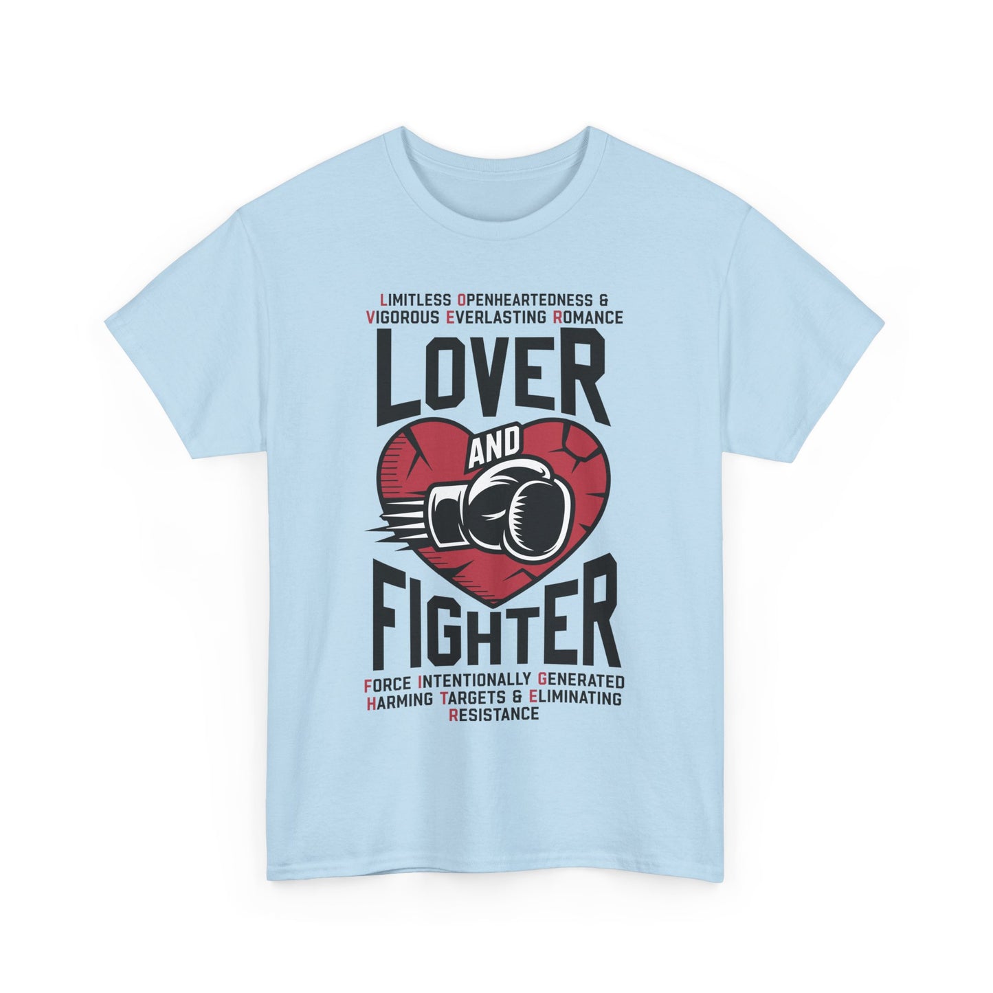 Lover & Fighter Unisex Tee, Inspirational Cotton Shirt, Motivational Graphic Tee, Unique Gift for Fighters, Activewear for Him/Her