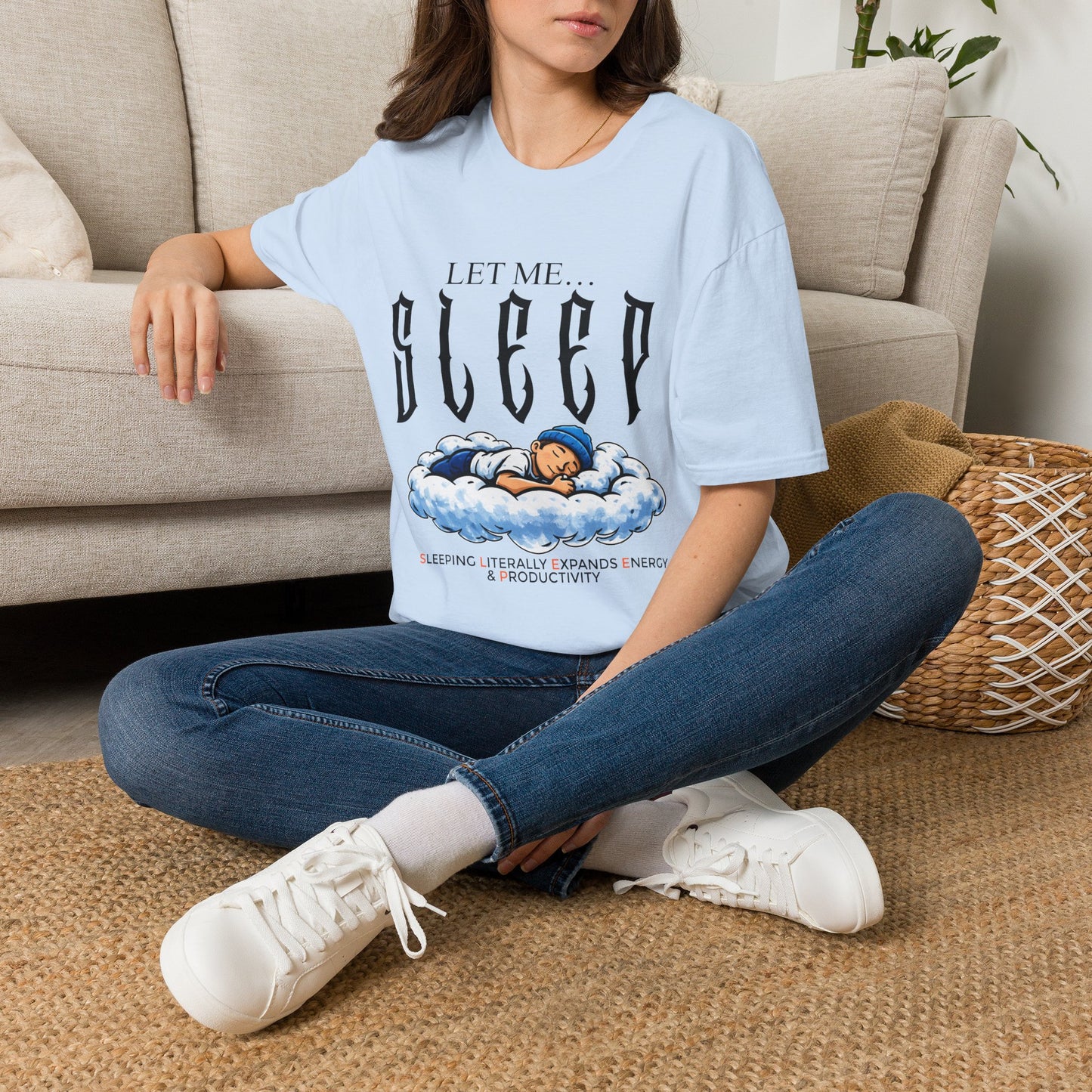 Let Me Sleep T-Shirt — Cute Nap Cloud Graphic Tee for Sleep Lovers