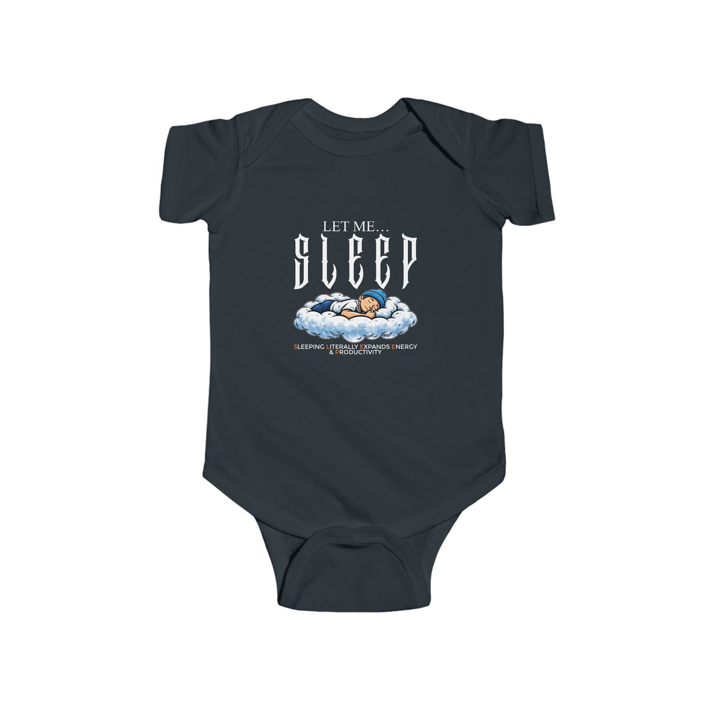Infant Bodysuit "Let Me Sleep" Baby Onesie – Cute Sleeping Cloud Design