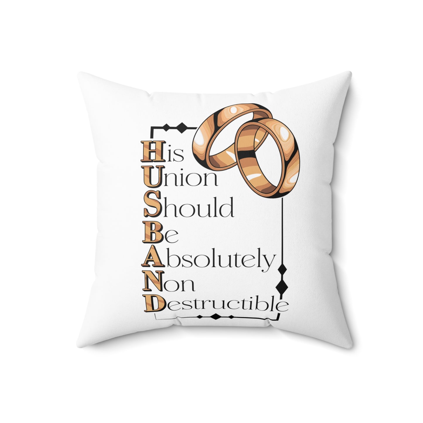 H.U.S.B.A.N.D. Elegant Wedding Pillow