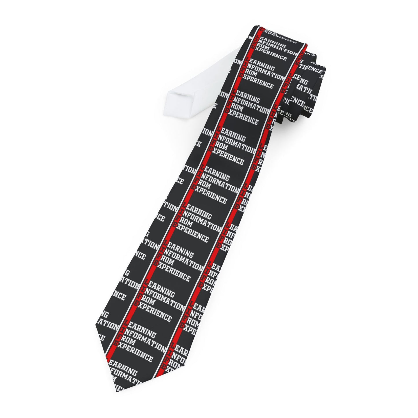 L.I.F.E. Stylish Necktie for Confident Professionals, Modern Accessory for Work, Gifts for Dad, Business Tie