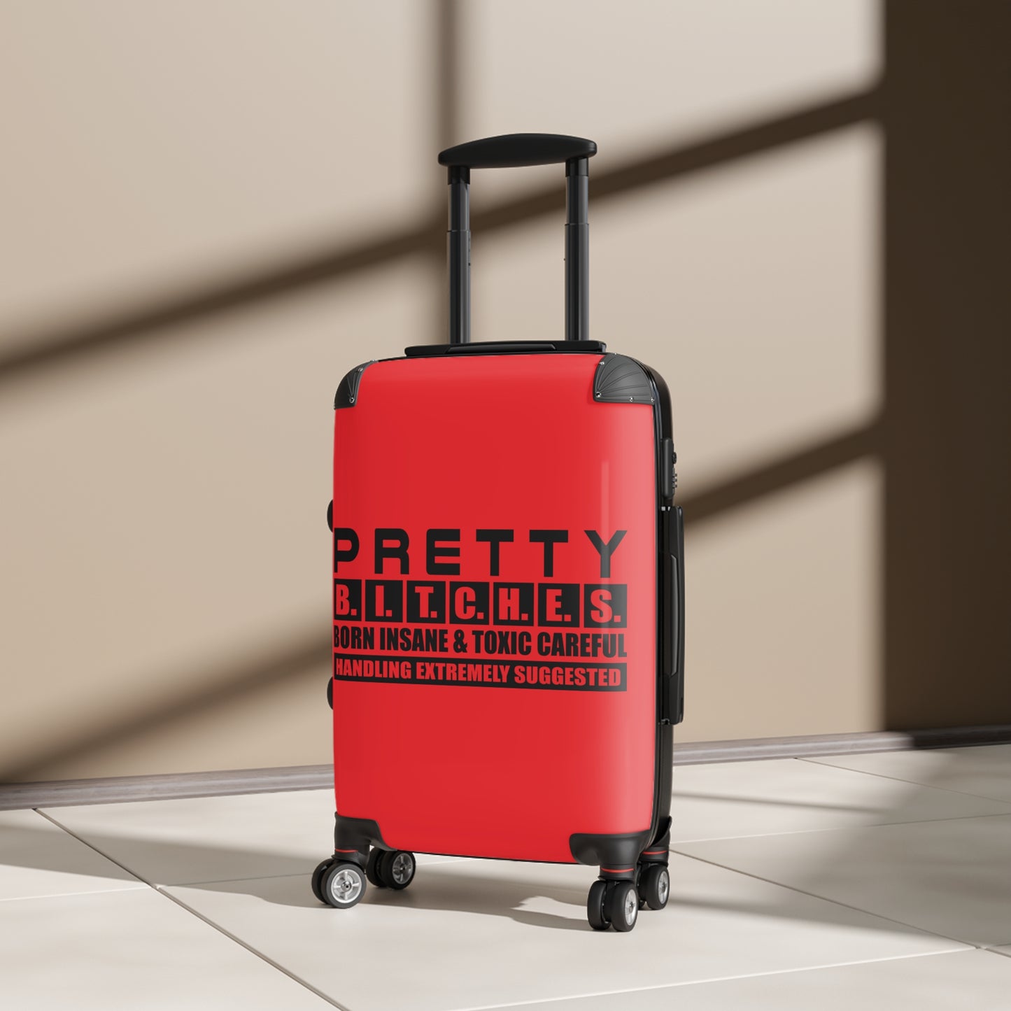 Pretty Bitches Suitcase for Adventurers, Carry-On Luggage, Travel Gift, Vacation Suitcase, Stylish Spinner