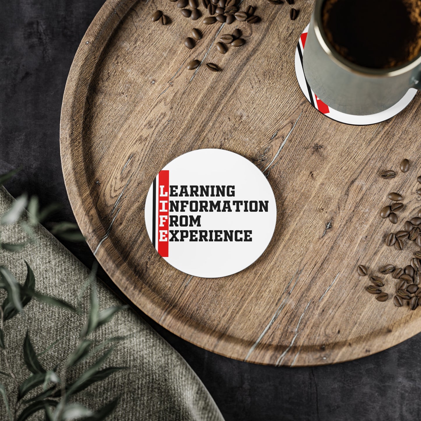 Coasters — LIFE: Learning Information From Experience Cork Drink Coasters
