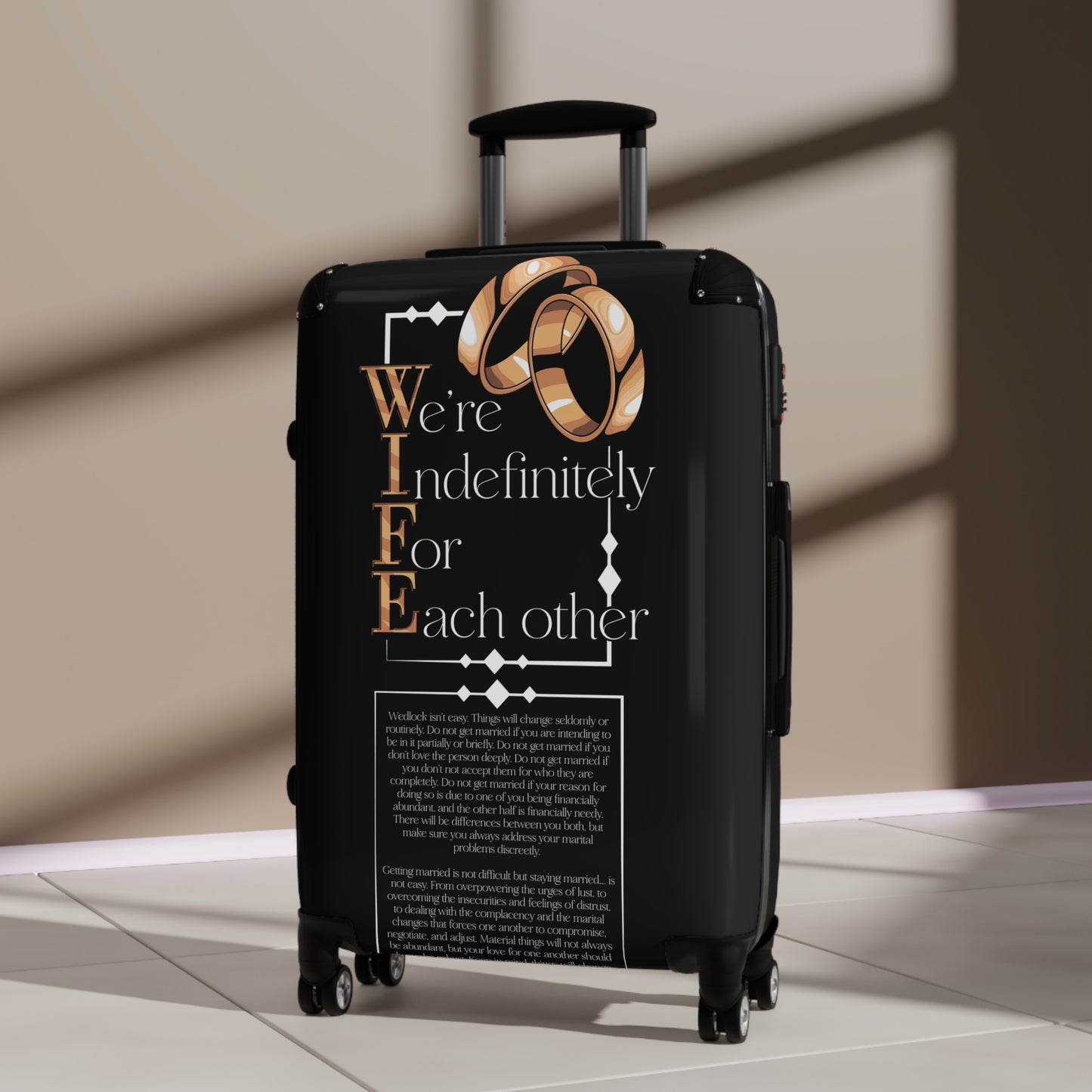 W.I.F.E. (We're Indefinitely For Each-Other) Romantic Travel Suitcase - Perfect for Couples, Honeymoon Essentials, Wedding Gifts, Anniversary Celebration, Love Journey