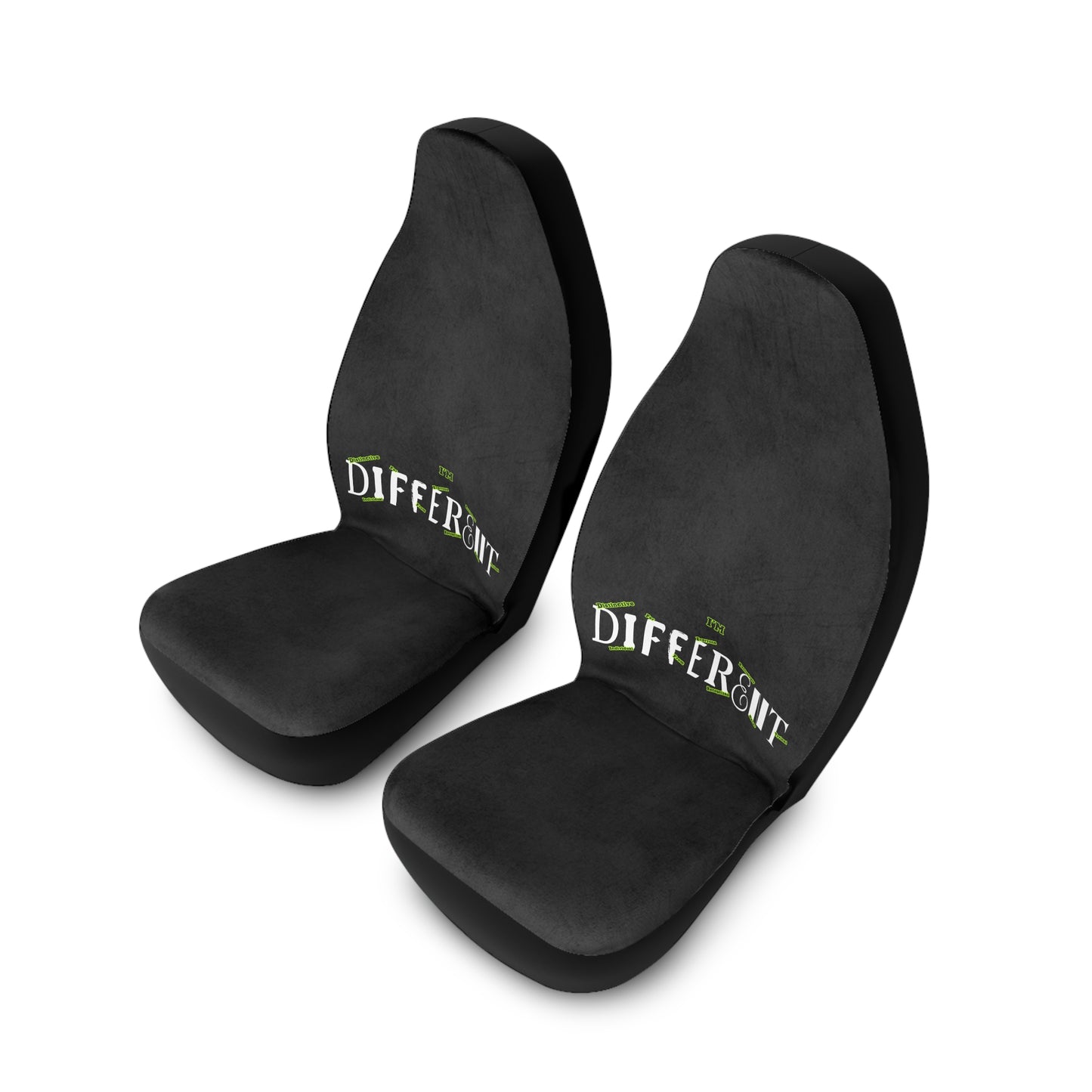 Car Seat Covers — 'Different' Graphic Polyester Front Seat Protectors