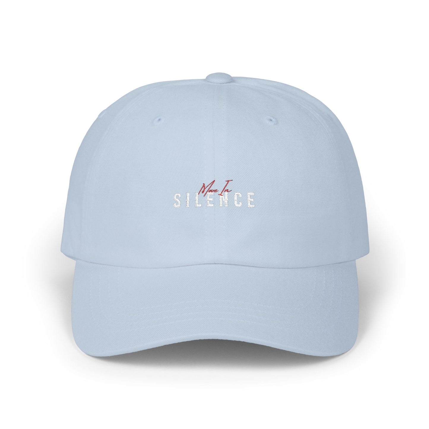 Move In S.I.L.E.N.C.E. Trendy Dad Cap with 'Silence' Text, Relaxed Style, Perfect for Casual Outfits, Gifts for Fathers, Birthdays, Everyday Wear