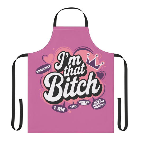 Funny Pink 'I'm That Bitch' Apron – Bold Statement Kitchen Apron for Chefs & Gift-Giving
