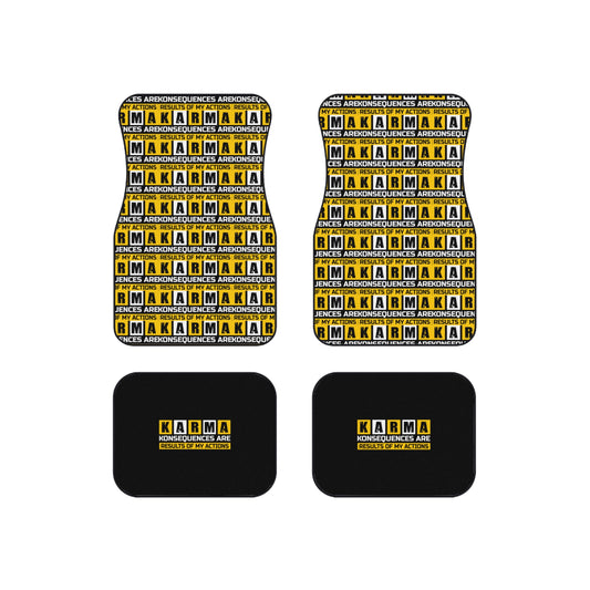 Car Mats — 'KARMA: Results of My Actions' Patterned Floor Mat Set (4-Pack)