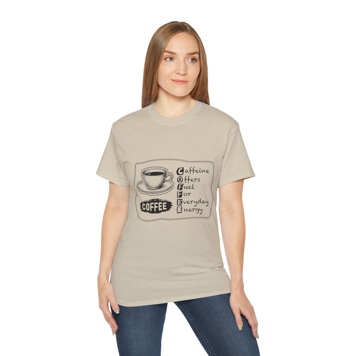 C.O.F.F.E.E. (Caffeine Offers Fuel For Everyday Energy) Lover's Unisex Tee, Funny Caffeine Shirt