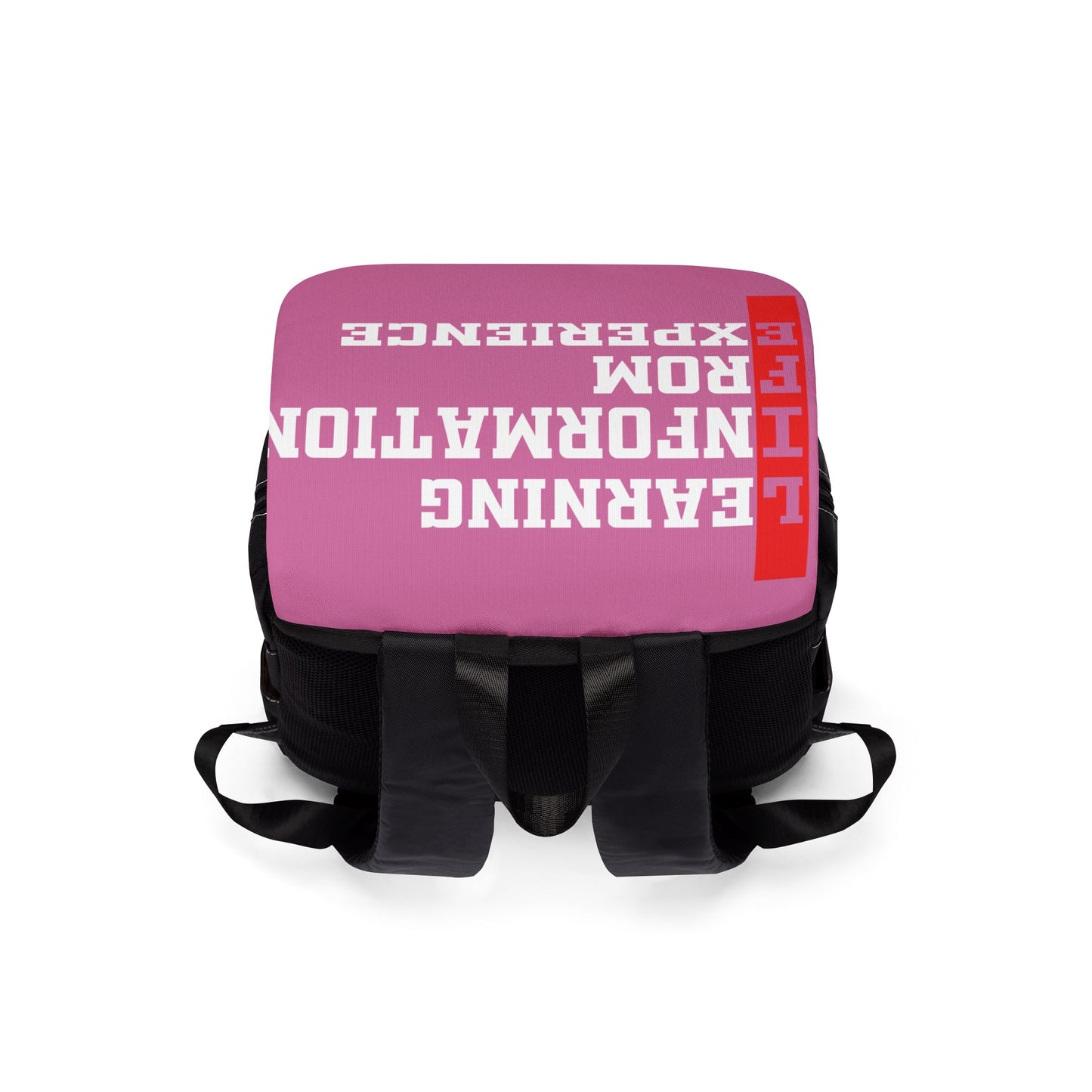 L.I.F.E. Inspirational Shoulder Backpack, Motivational Bag for Students, Casual Backpack for Travel, Unique Gift for Graduates, Everyday Use