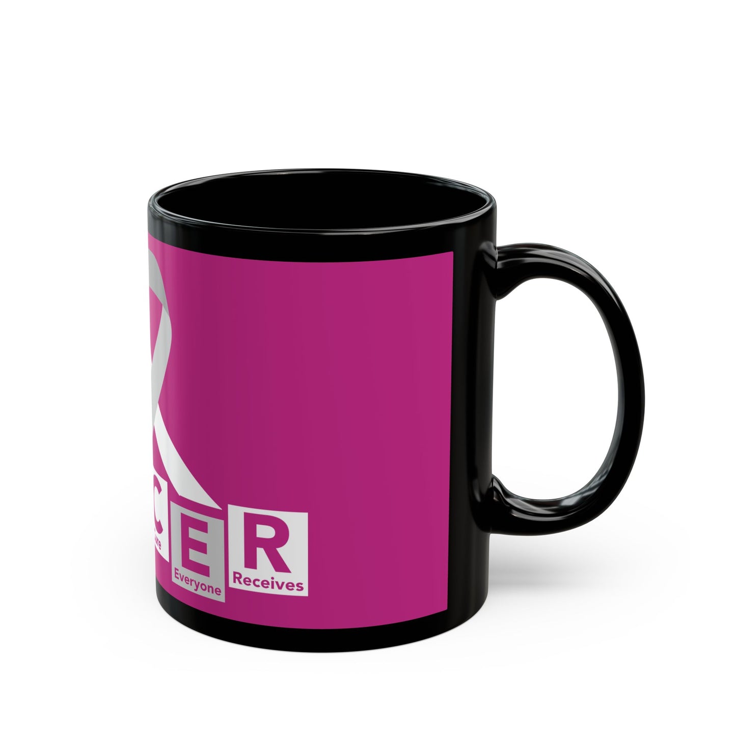 C.A.N.C.E.R. (Create A New Cure Everyone Receives) Pink Ribbon Cancer Awareness Mug | Gift for Support, Fundraiser, Survivor, Cure, Awareness