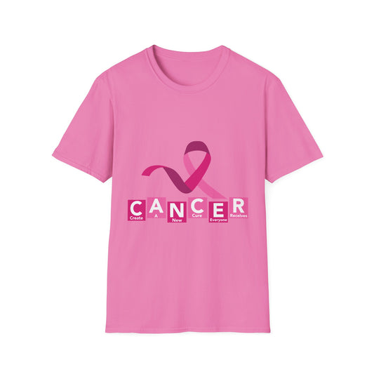 C.A.N.C.E.R.  "Create a New Cure Everyone Receives" - Awareness Unisex Softstyle T-Shirt
