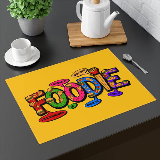 Bright 'FOODIE' Placemat — Colorful Food Lover Table Mat