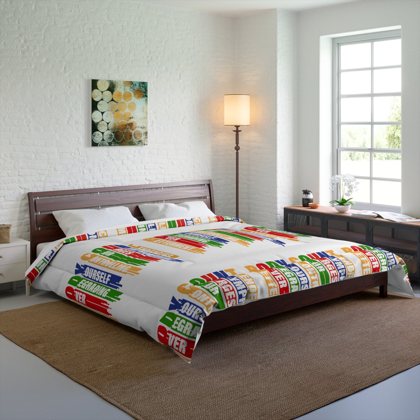 Body Count Comforter, Cozy Bedding for Dorms, Black Quilt, Unique Home Decor, Gift for Housewarmings