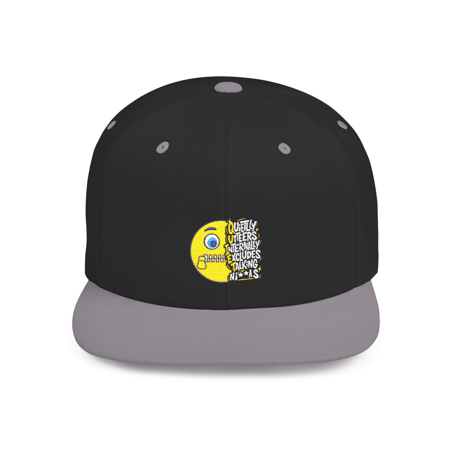 Q.U.I.E.T. Niggas Inspired Flat Bill Snapback Cap