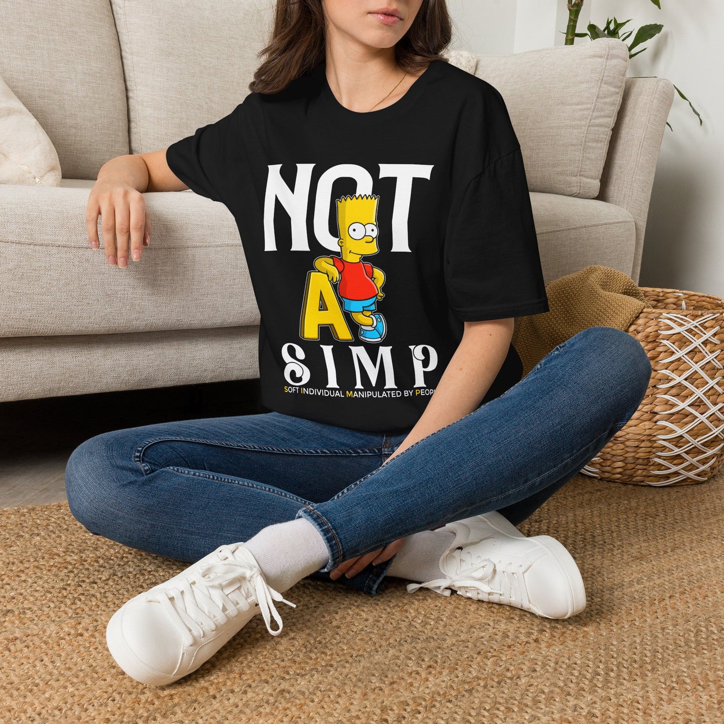 Not A S.I.M.P. T-Shirt — Funny Bart Simpson Graphic Tee
