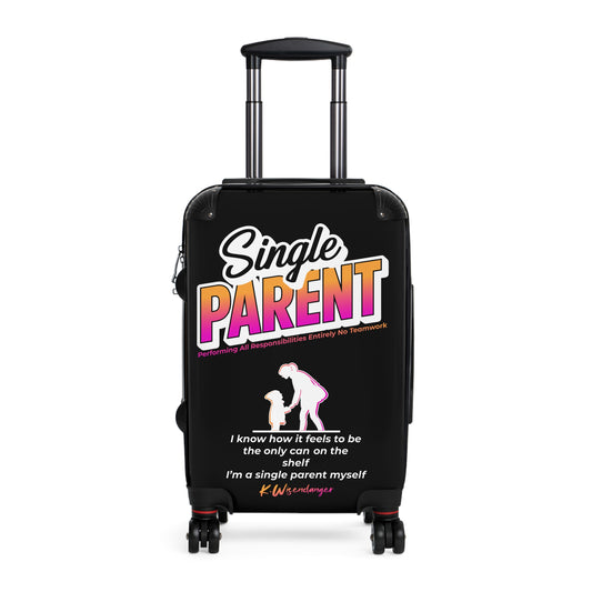 Single Parent Suitcase | Travel Bag for Single Parents | Carry-On Luggage | Gift for Moms/Dads | Fun Travel Accessory