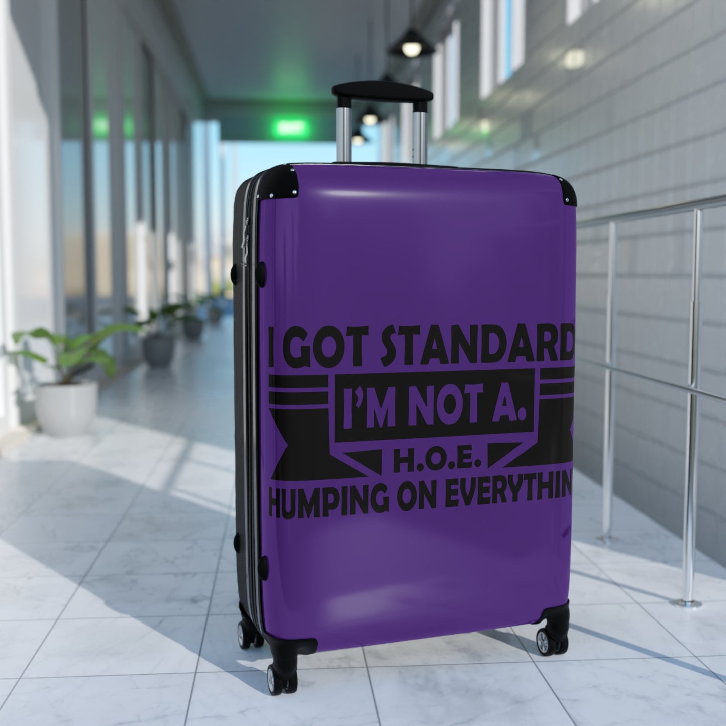I'M Not A H.O.E. Travel Suitcase with Bold Quote, Fun Luggage for Adventurers, Unique Carry-On for Trips, Gift for Travelers, Vacation Essentials