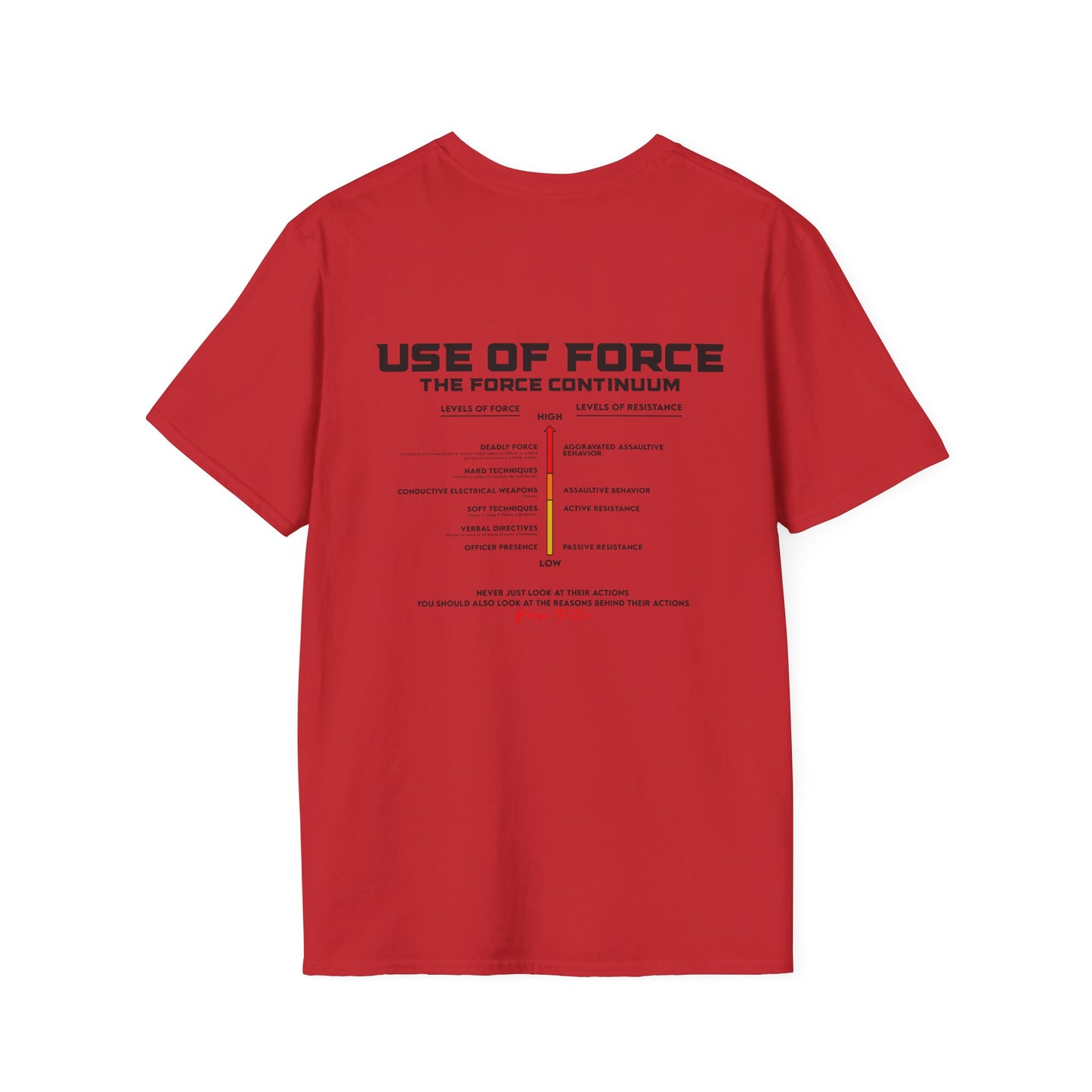 Unisex Softstyle T-Shirt Use of Force for Law Enforcement Public Safety Professionals