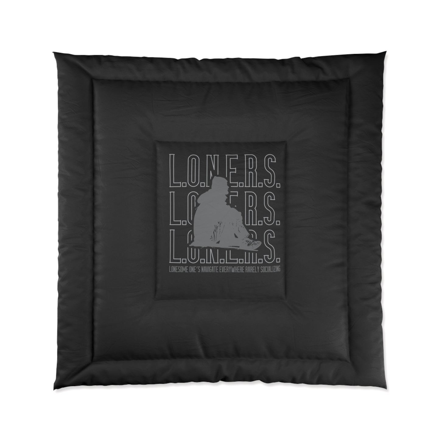 L.O.N.E.R.S. Comforter - Cozy Blanket for Introverts, Unique Home Decor, Perfect Gift for Self-Care, Bedroom Aesthetic, Dorm Room Essentials