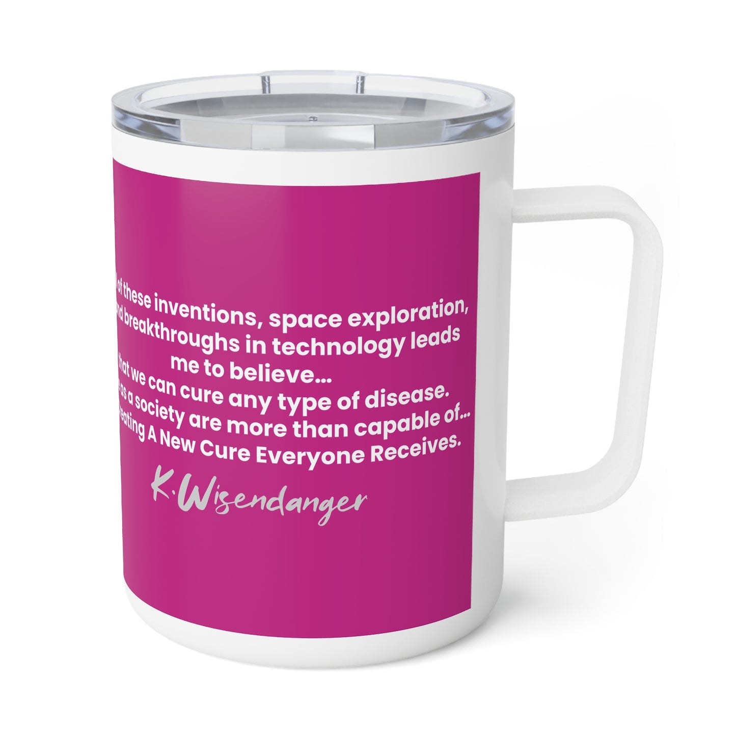 C.A.N.C.E.R. (Create A New Cure Everyone Receives) Inspirational Insulated Coffee Mug, 10oz | Breast Cancer Awareness, Motivational Gift, Survivor Support, Pink Ribbon, Unique Coffee [...]