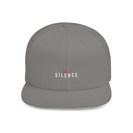Move In S.I.L.E.N.C.E. Sleek Flat Bill Snapback Hat, Cool Urban Hat, Trendy Cap, Street Style Accessory, Gift for Him/Her, Casual Fashion Must-Have