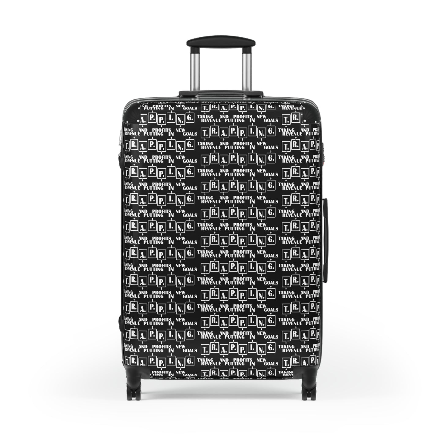 TRAPPING Stylish Travel Suitcase, Trendy Luggage, Black Pattern Carry-On,