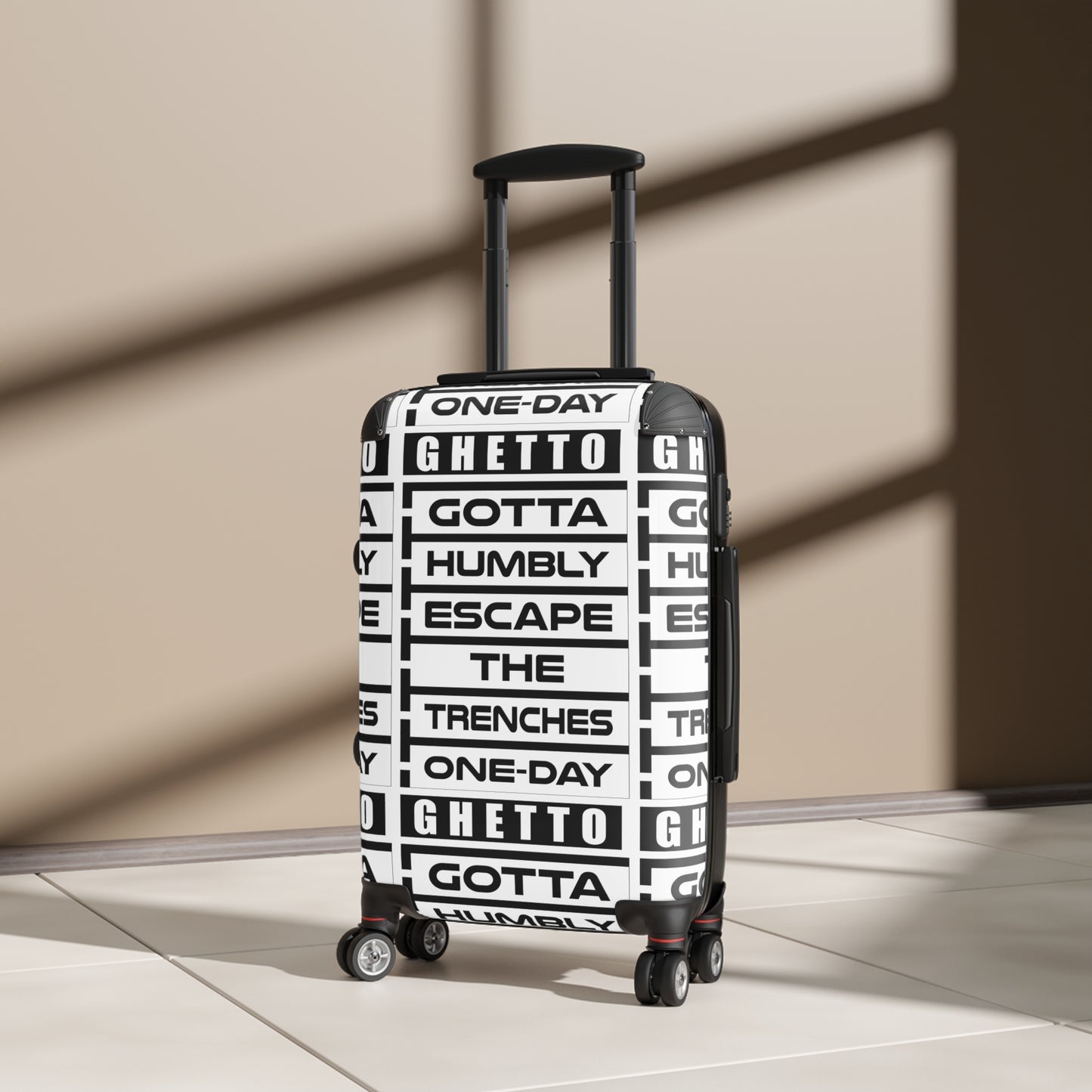 G.H.E.T.T.O. Travel Suitcase - Ghetto Escape One-Day Design, Luggage, Vacation Essential, Gift For Travelers, Urban Travel Gear