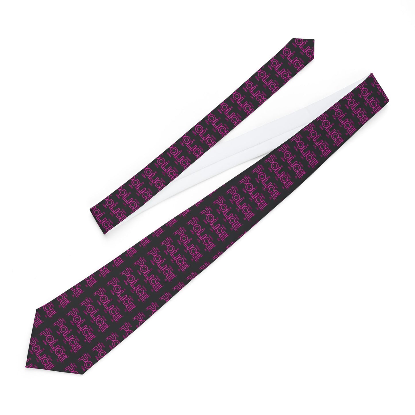 P.O.L.I.C.E. Stylish Necktie for Trendsetters, Unique Gift for Father’s Day, Wedding Accessory, Business Casual Wear, Fashion Statement Tie