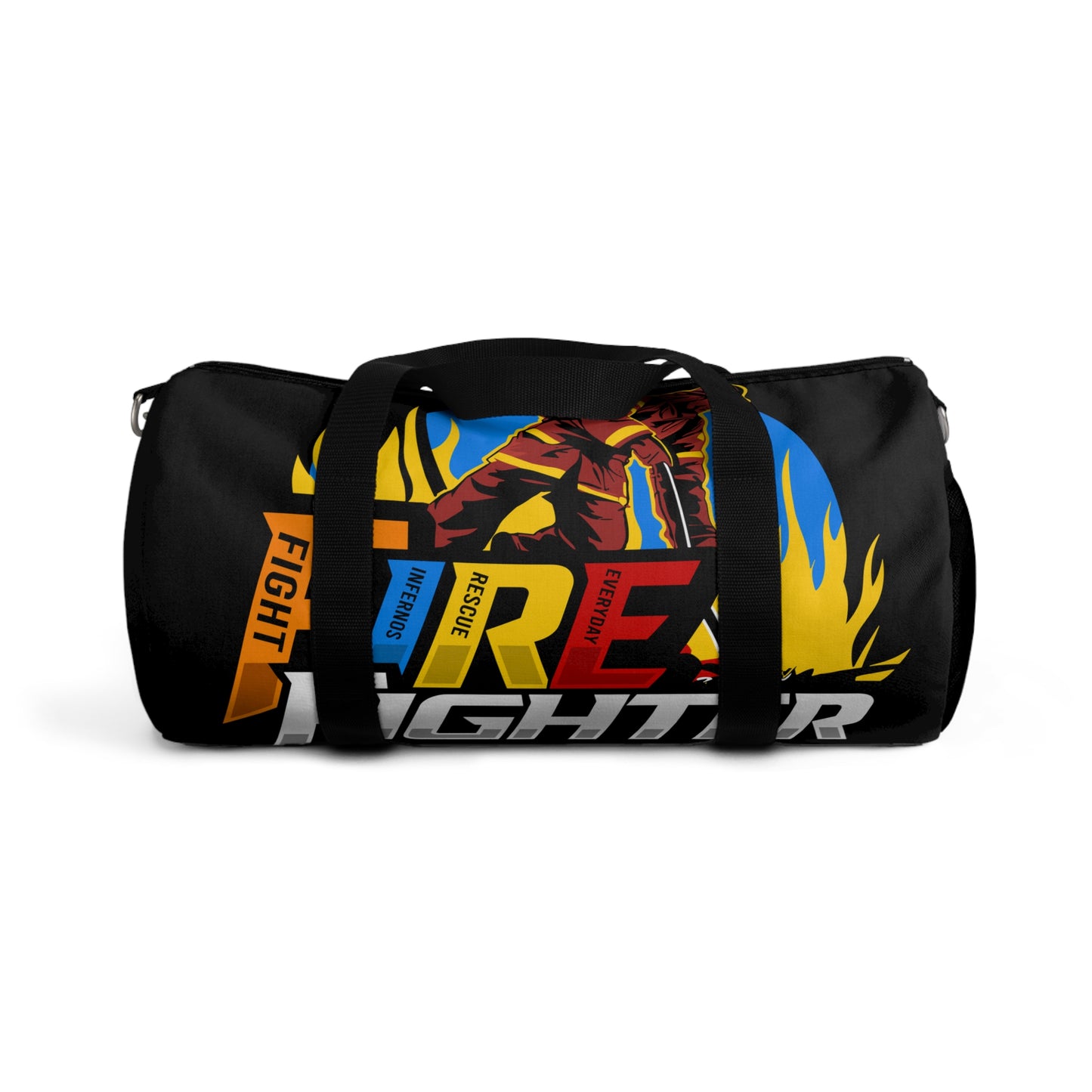F.I.R.E. Fighter Duffel Bag: Gym Bag, Travel Bag, Sports Gear, Gifts for Firefighters, Motivational Workout Bag