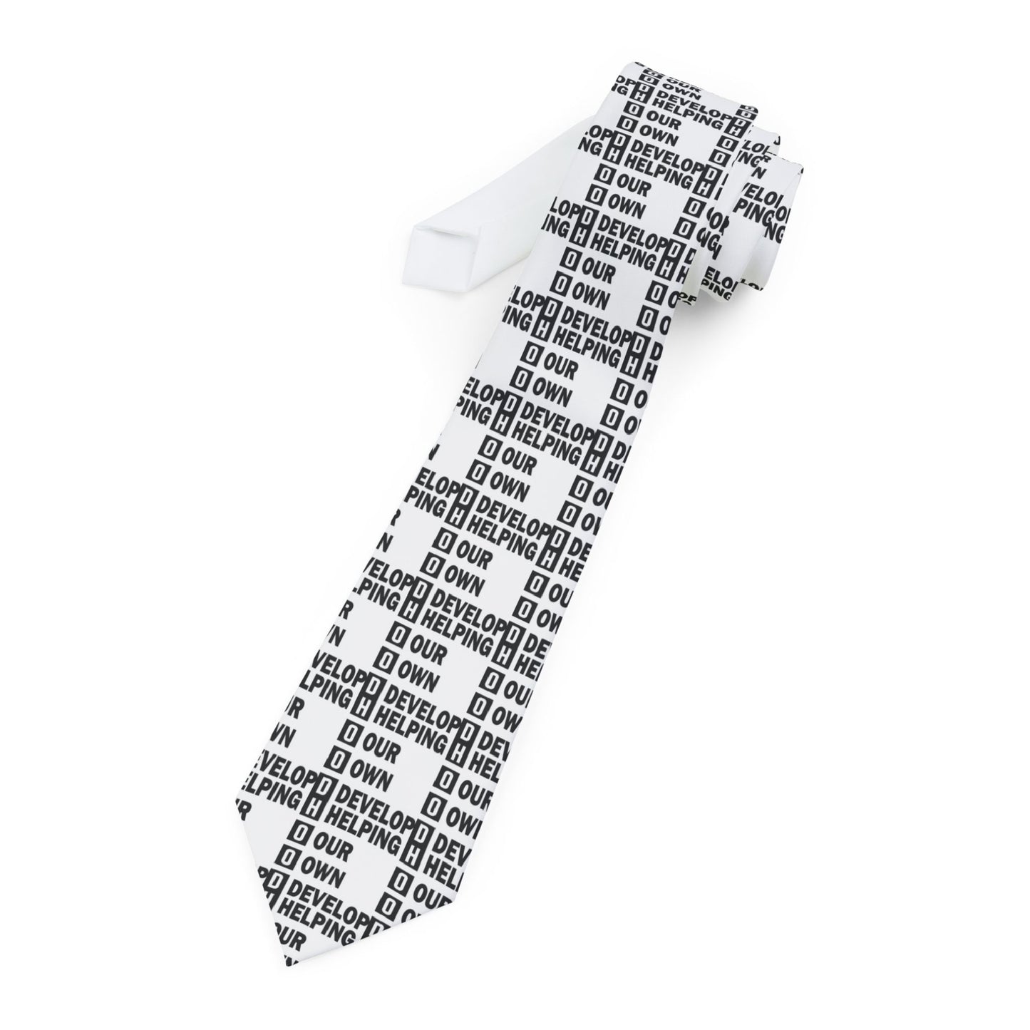 H.O.O.D. Stylish Necktie with Motivational Design, Business Attire