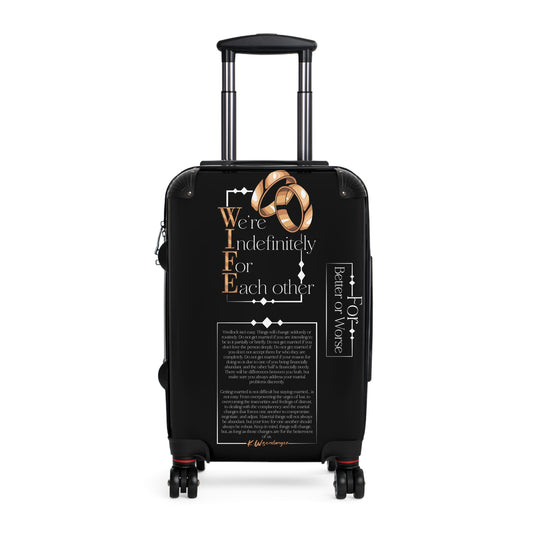 W.I.F.E. Personalized Suitcase for Couples, Romantic Travel Luggage, Wedding Gifts, Anniversary Gifts, Love Quotes Case