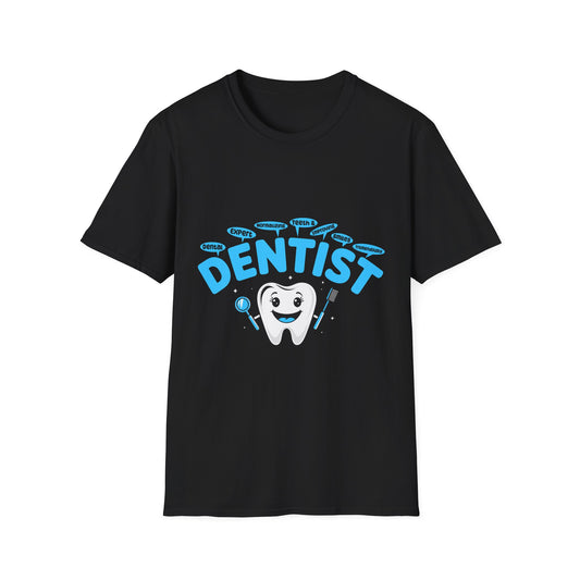 Funny D.E.N.T.I.S.T. T-Shirt - Unisex Softstyle Tee for Dental Professionals
