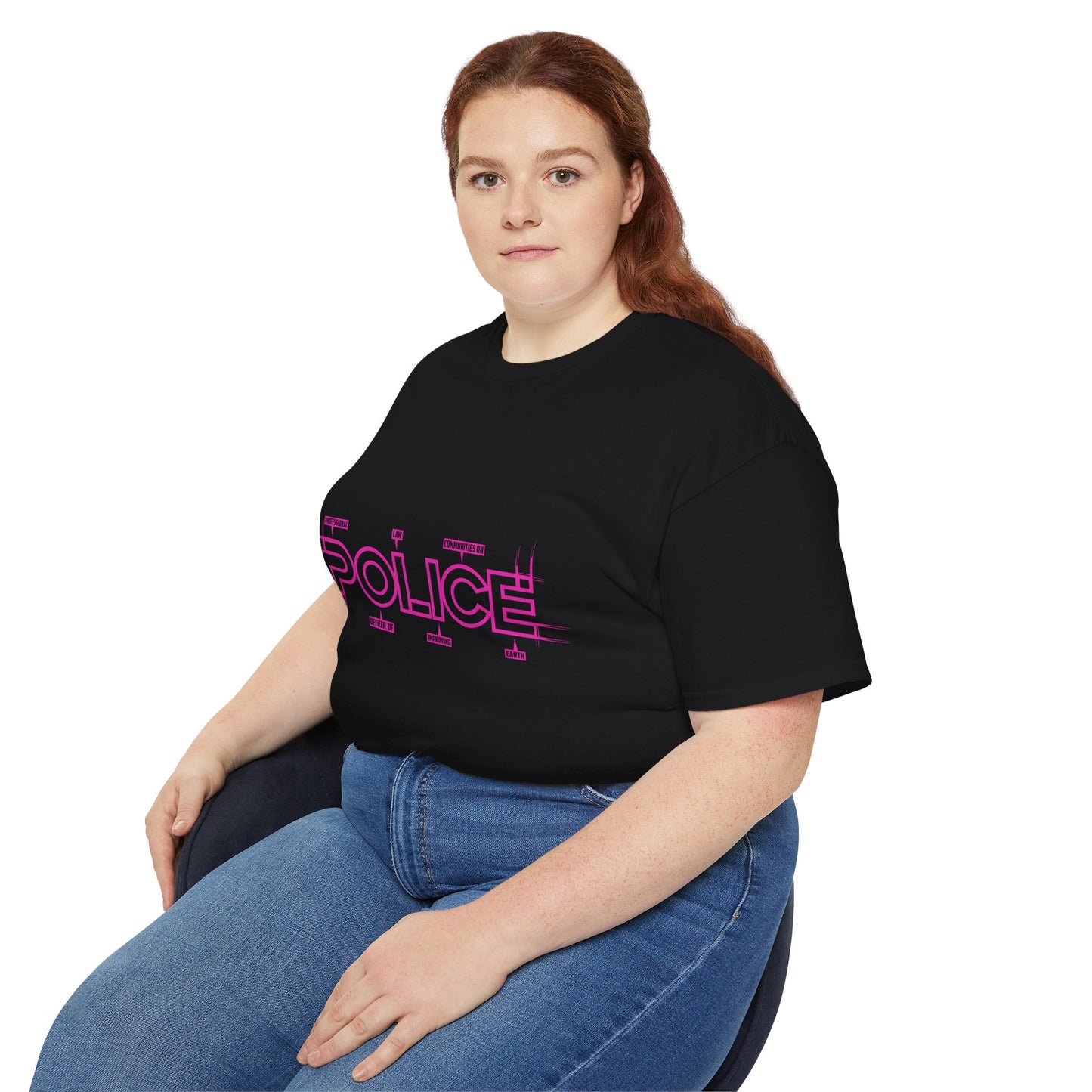 P.O.L.I.C.E. Professional Officer of Law Improving Communities on Earth Message Tee – Vibrant & Bold Statement Shirt for Law Enforcement Supporters & Officers