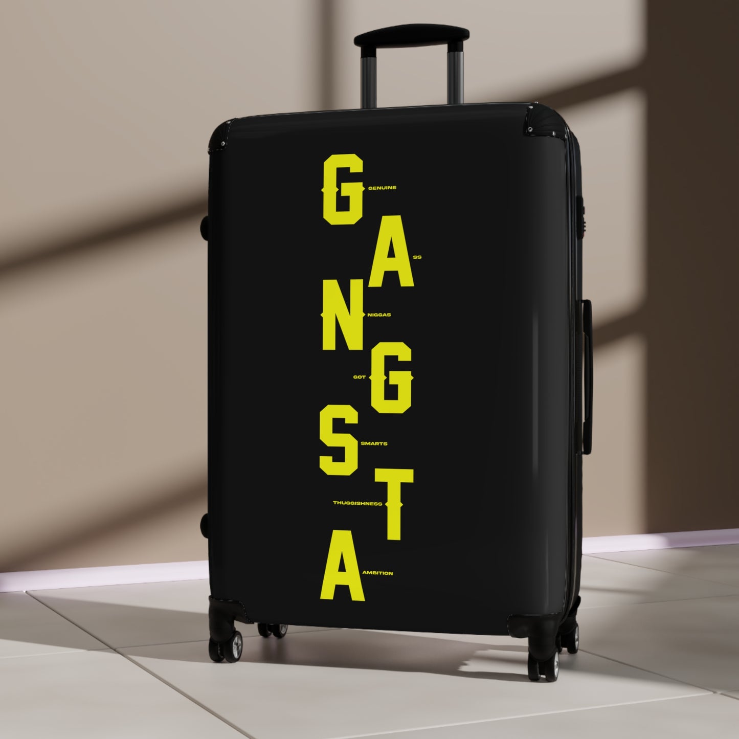 Gangsta Suitcase - Travel Bag for Adventurers, Fun Vacation Luggage, Perfect for Street Style, Gift for Travelers