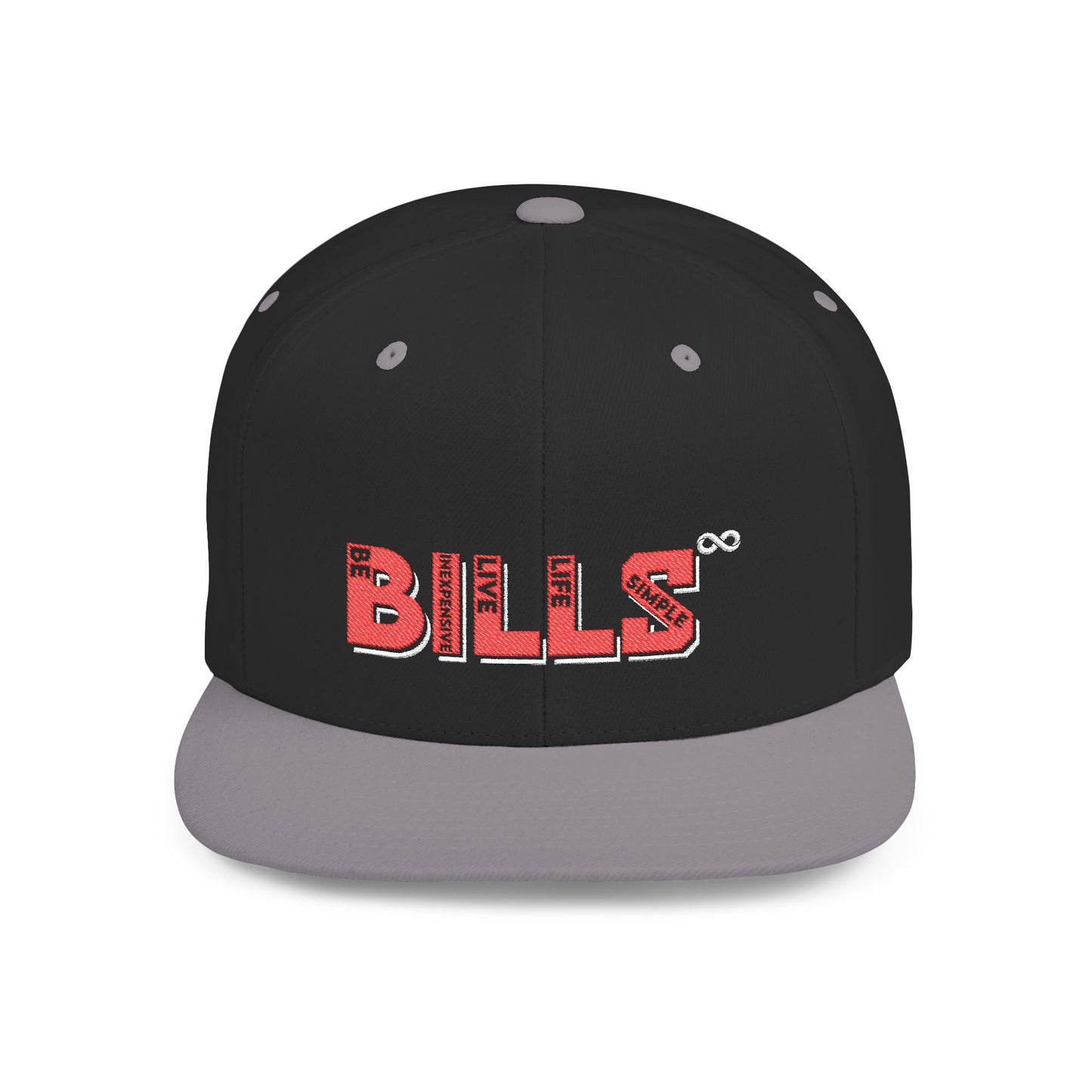 B.I.L.L.S. Stylish Flat Bill Snapback Hat, Perfect for Sports Fans, Casual Outfits, Gifts, Outdoor Adventures, Streetwear