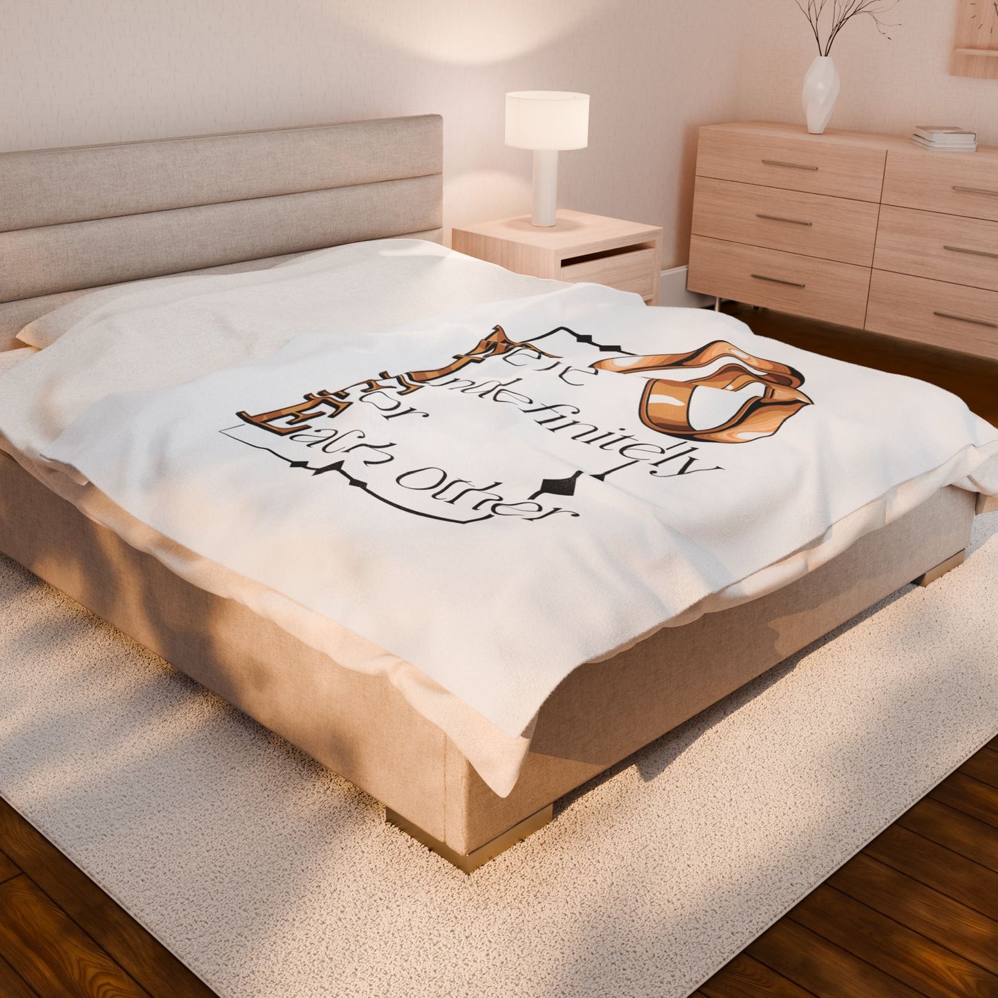 W.I.F.E. Cozy Velveteen Plush Blanket for Wives - Perfect Wedding Gift, Anniversary Present, Home Decor, Soft Throw, Gift for Her