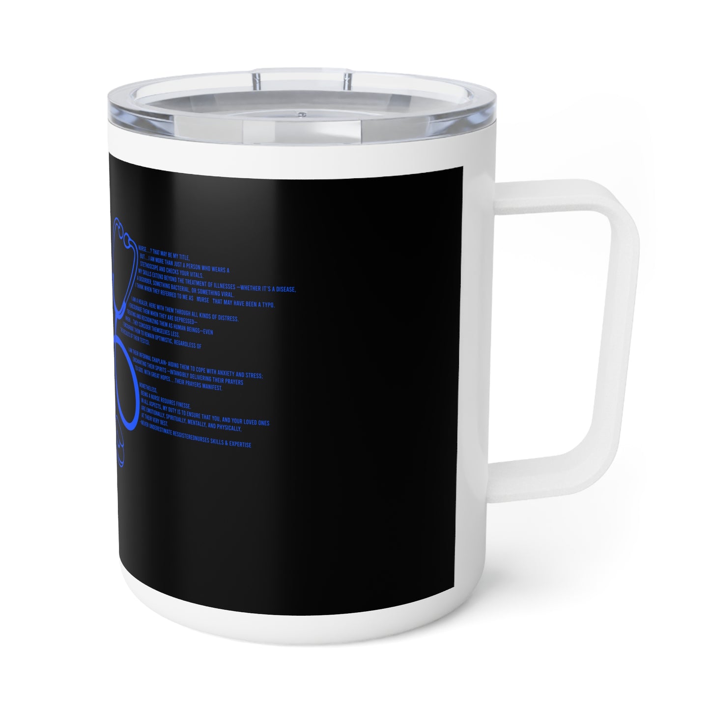 N.U.R.S.E. (Never Underestimate Registered Nurses' Skills & Expertise) Insulated Coffee Mug, Perfect Gift for Nurses