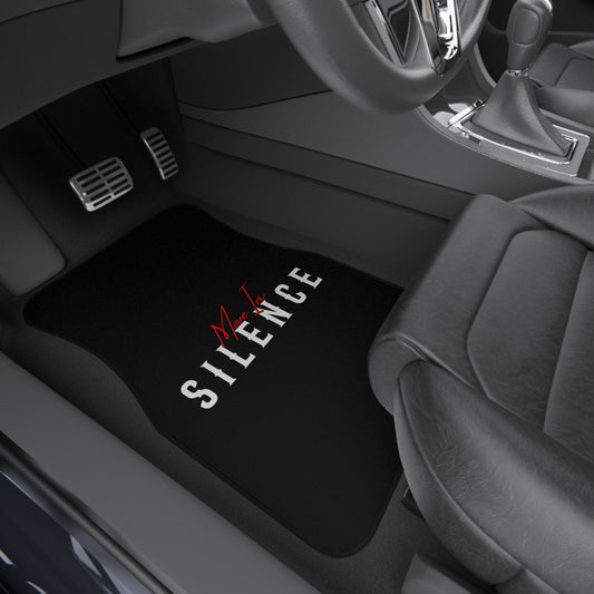 Move In S.I.L.E.N.C.E. Car Floor Mats (Set of 4) — Black Graphic Auto Mats