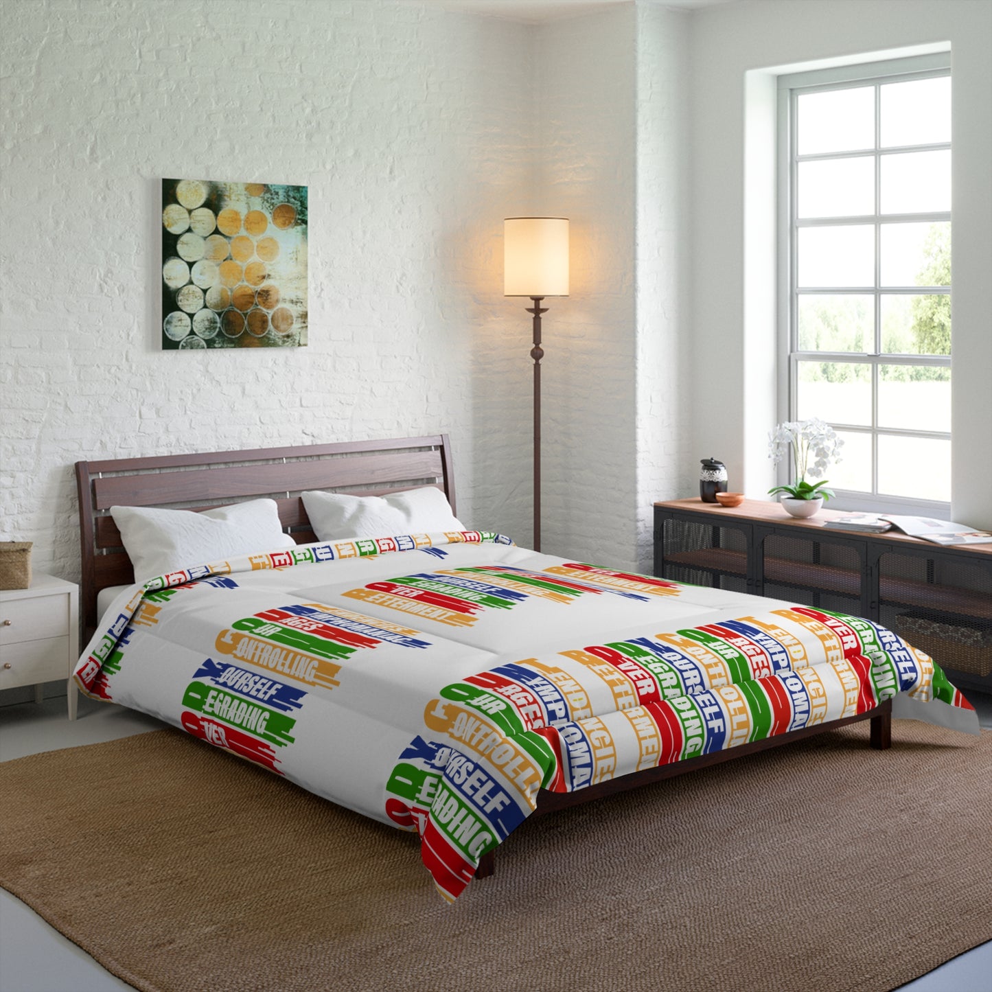 Body Count Comforter, Cozy Bedding for Dorms, Black Quilt, Unique Home Decor, Gift for Housewarmings