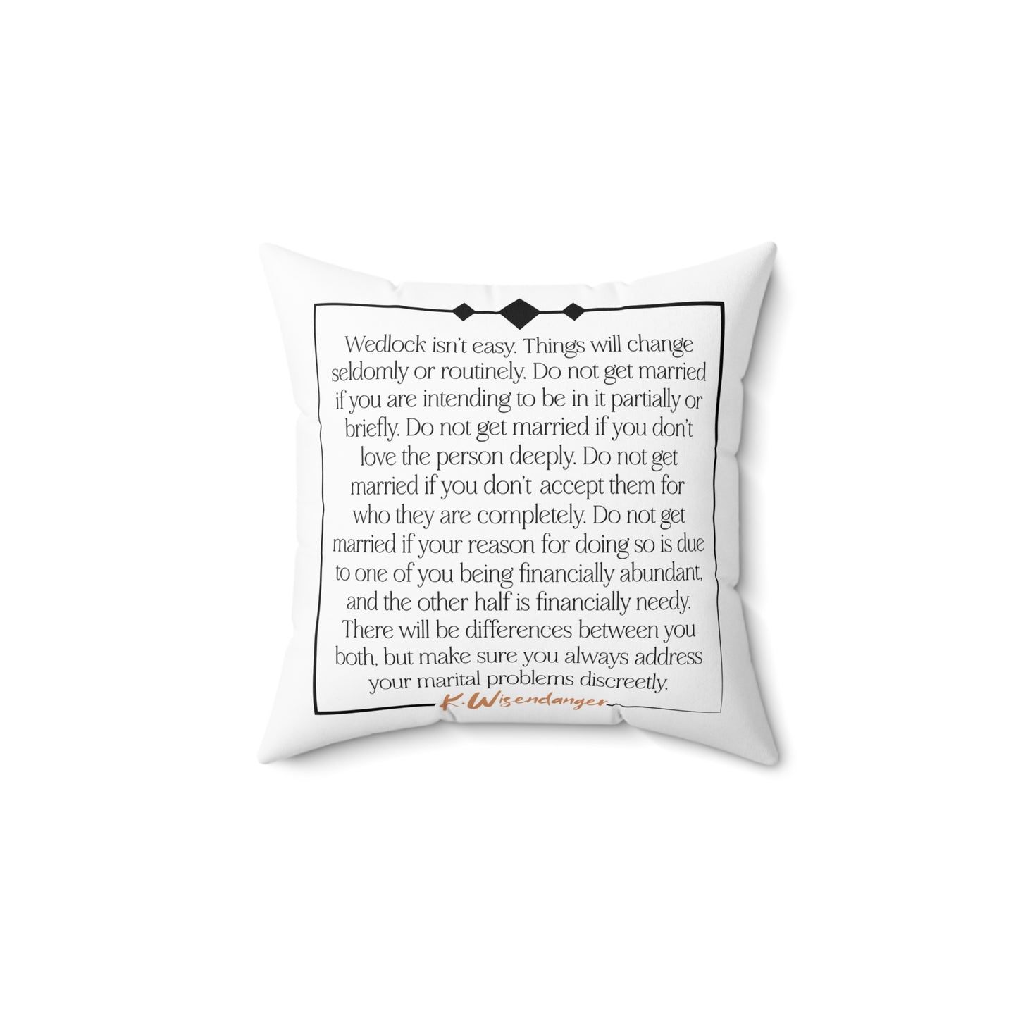 H.U.S.B.A.N.D. Elegant Wedding Pillow