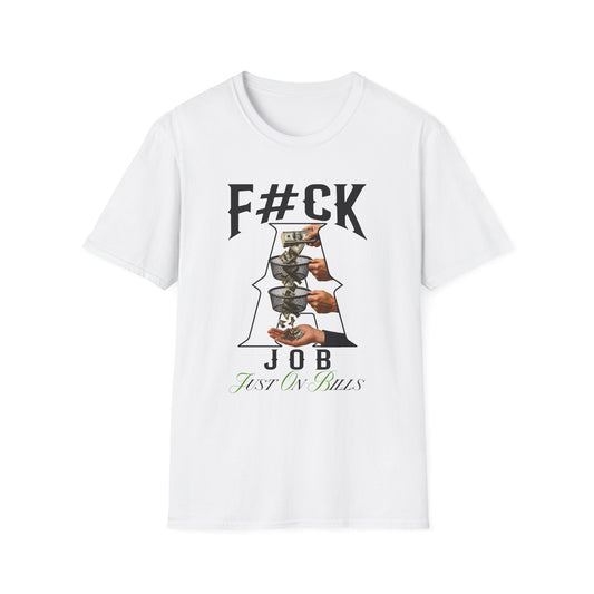 Graphic Tee — “F#CK Job” Anti-Work Money Stack T-Shirt