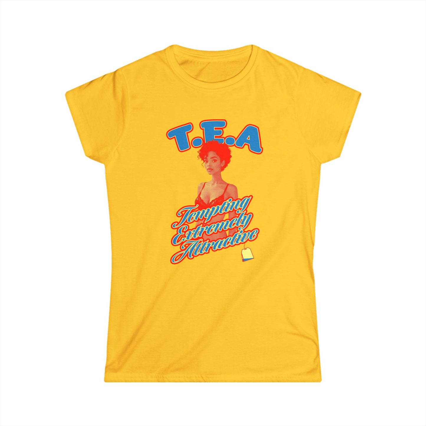 Body T.E.A. Women's Softstyle Tee - Fun and Flirty Graphic Shirt for Everyday Wear, Gifts & Festivals