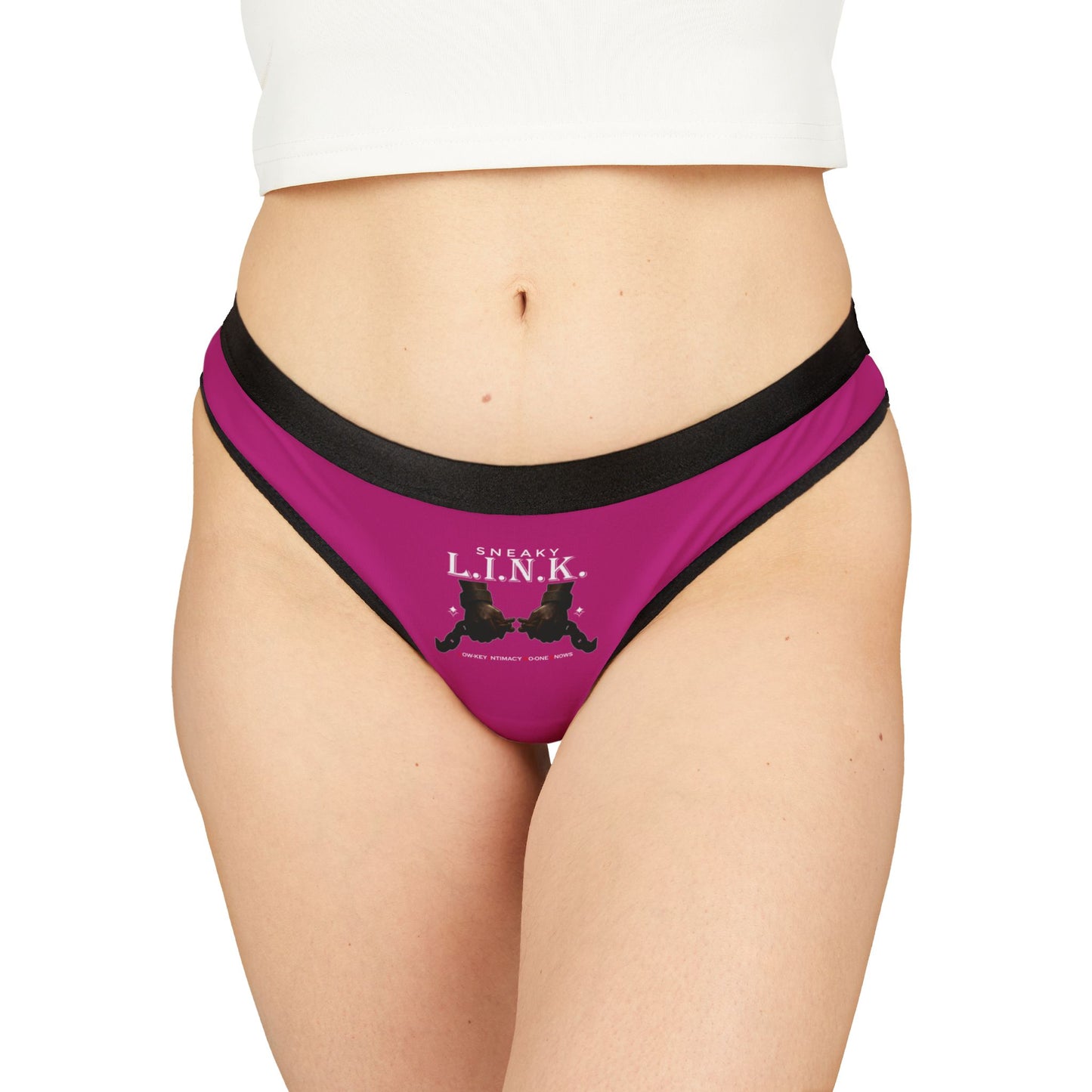 Sneaky L.I.N.K. (Low-Key Intimacy No-one Knows) Playful Women's Thongs, Cheeky Underwear for Everyday Comfort, Gift for Her, Fun Lingerie for Special Occasions